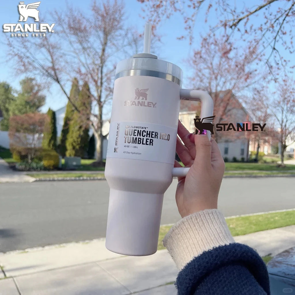 Stanley Quencher H2.0 Tumbler with Handle and Straw 40 oz | Flowstate 3-Position Lid | Cup Holder Compatible for Travel |