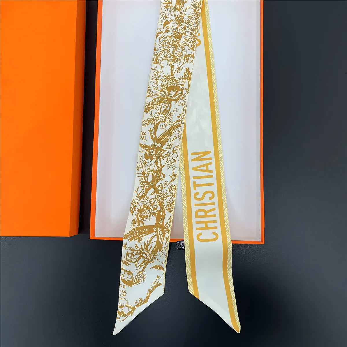 Tarot New  Versatile Plants and Flowers Women's Entanglement Bag Ribbon Streamer Small Scarf Silk Scarf Wholesale