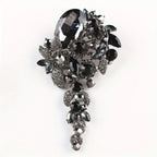 Fashion Female Long Tassel Brooch Retro Rhinestone Exaggerated Corsage Pin For Women