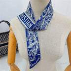 Tarot New  Versatile Plants and Flowers Women's Entanglement Bag Ribbon Streamer Small Scarf Silk Scarf Wholesale
