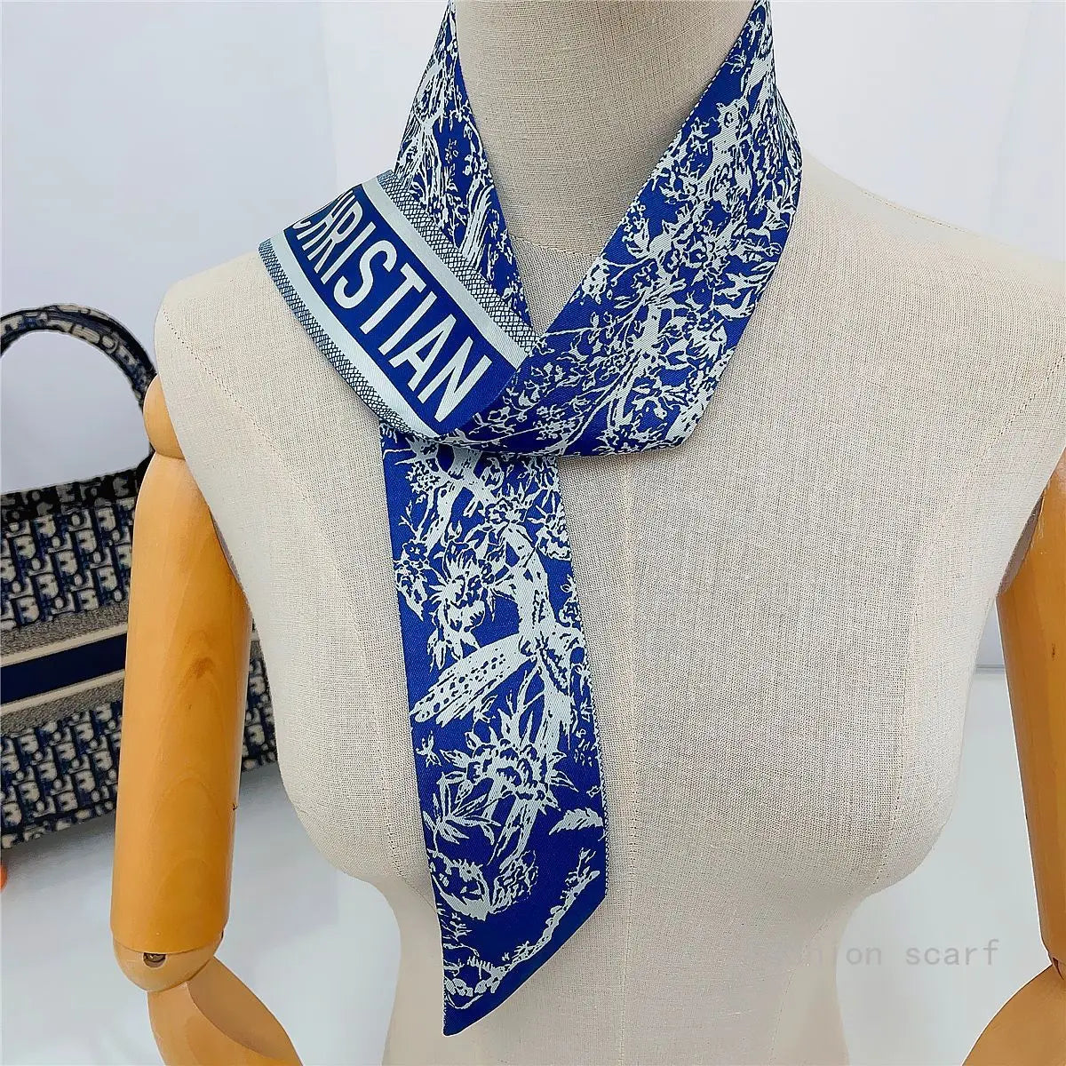 Tarot New  Versatile Plants and Flowers Women's Entanglement Bag Ribbon Streamer Small Scarf Silk Scarf Wholesale