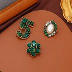Fashion Vintage Baroque Crsytal Cross Chains Brooches For Women Men Rhinestone Classic Badges Accessories Party Banquet Jewelry