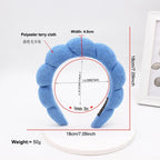 3Pcs Coral Fleece Washing Wristbands Terry Cloth Puffy Headband Spa Sponge Headband for Washing Face Makeup Shower Skincare
