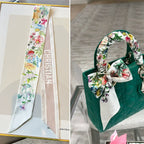 2023 New Twill Silk Scarf D Home Silk Scarf Bag Silk Scarf Tied Bag Decoration Ribbon Headband Star Same High-end Gift