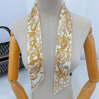 Tarot New  Versatile Plants and Flowers Women's Entanglement Bag Ribbon Streamer Small Scarf Silk Scarf Wholesale