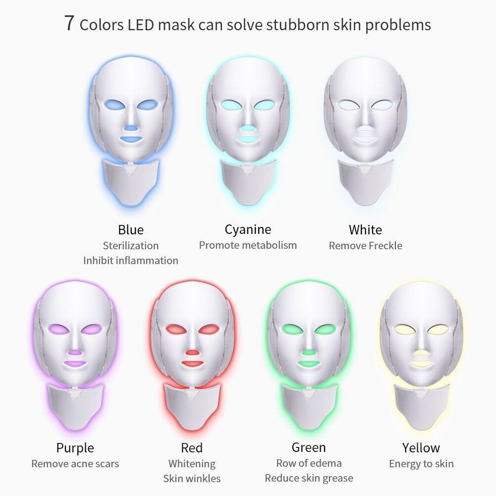 Professional LED Light Therapy Mask Therapy Acne Mask Neck Beauty Led Mask