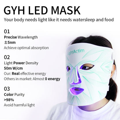 LED Light Therapy Silicone Facial Mask