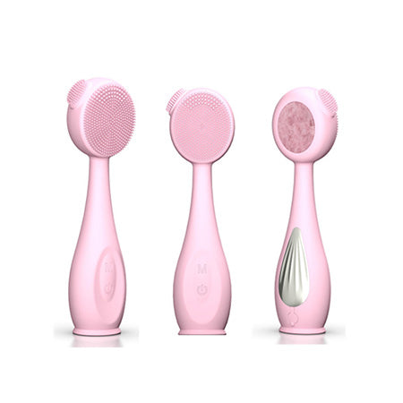 Darling Skin Silicone Rose quartz Vibration Heating Facial Brush