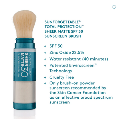 SUNFORGETTABLE® TOTAL PROTECTION™ SHEER MATTE SPF 30 SUNSCREEN BRUSH